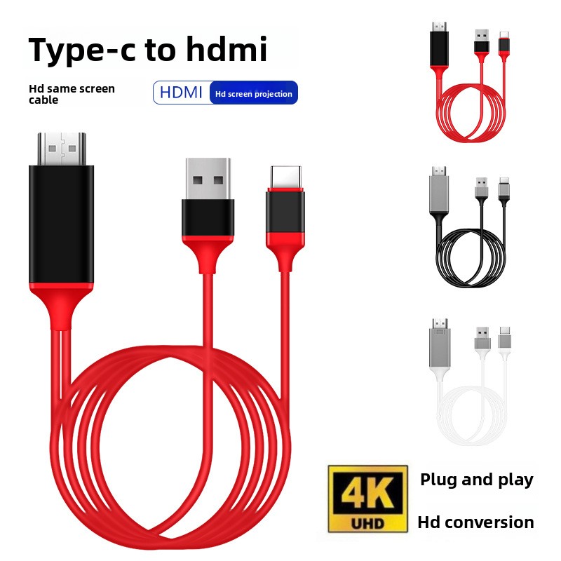 Hdmi Adapter - Adaptador de 2 Metros 4K Tipo-C