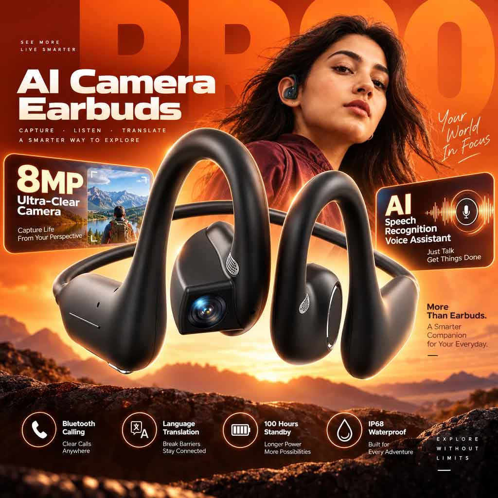 Headphones Wireless - Auriculares con cámara inteligente y tecnología