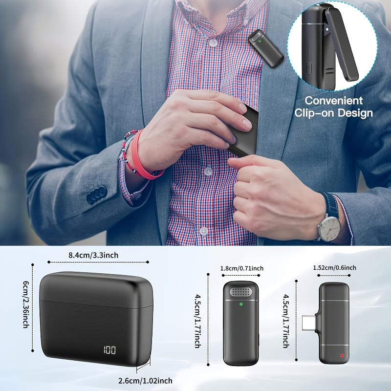 Micrófono inalámbrico de solap - Usb Charger reseña y precio
