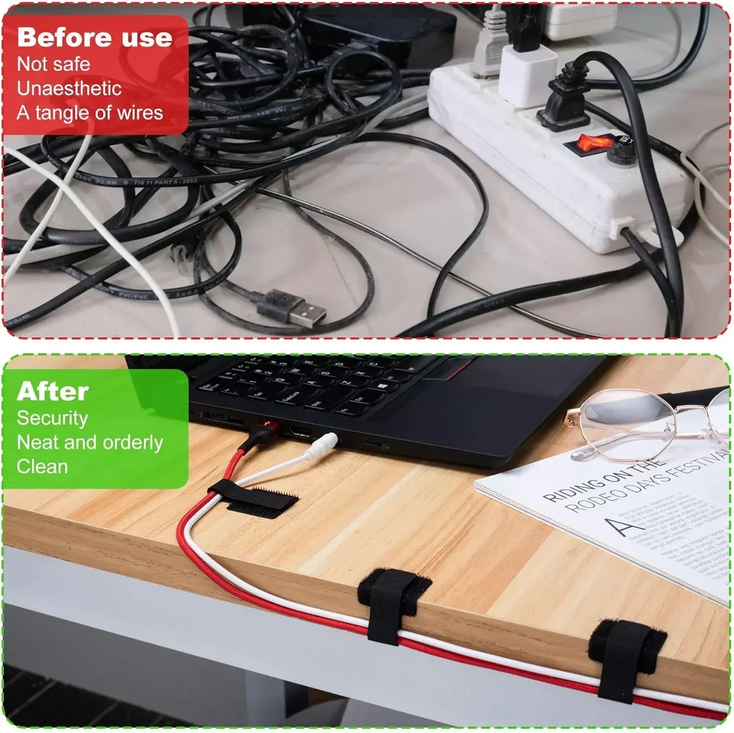 Nuevas bridas de cable reutili - Cable Organizer reseña y precio