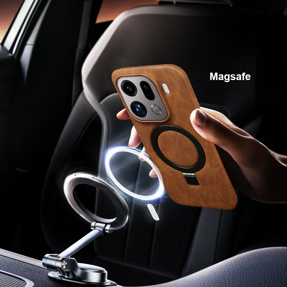 Funda de cuero con soporte mag - Oppo Find X8 reseña y precio