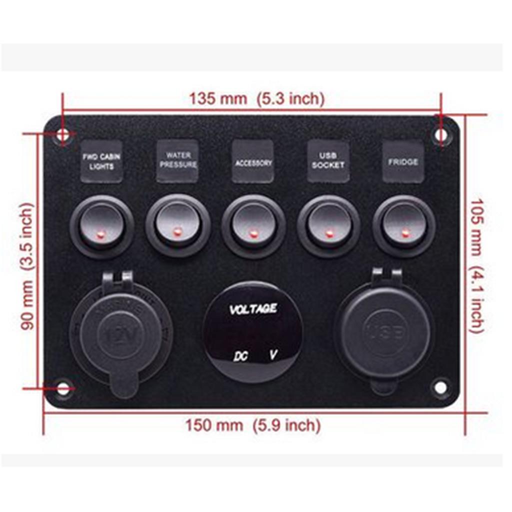 Panel de Interruptores de 5 Ví - Usb Charger reseña y precio